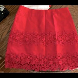 J CREW Raspberry Colored Lacy Skirt